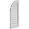 Ekena Millwork Quarter Round Top Left Surface Mount PVC Gable Vent w/ 3-1/2"W x 1"P Standard Frame, 18"W x 38"H GVPQL18X3801SF - alternate 3